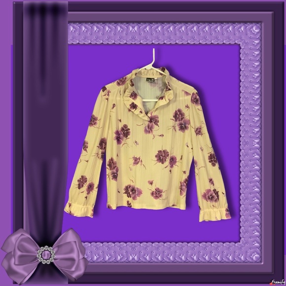Petite Concepts - Cream Purple Pansies - Picture 6 of 6